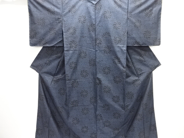 JAPANESE KIMONO / DORO OSHIMA TSUMUGI / UNUSED / WOVEN FLOWER